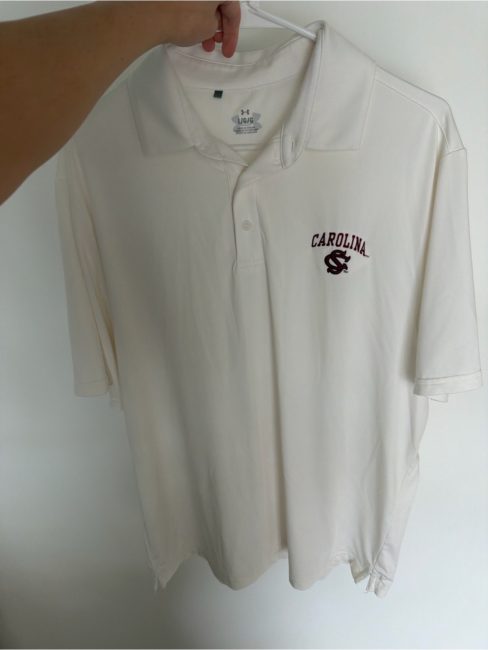 Under Armour Carolina Logo Men's Polo Shirt - Cream